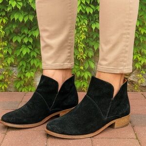 KORK-EASE Black Suede Ryder Style Ankle Boots, 8.5M